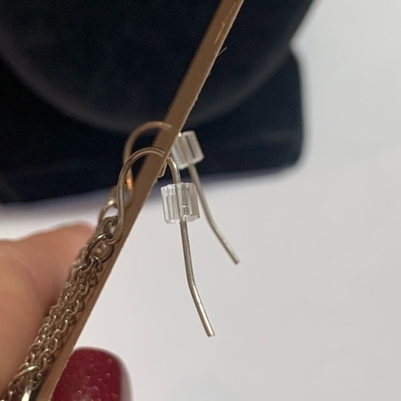 💐5/25 silver disc dangle bling drop statement - Picture 3 of 6